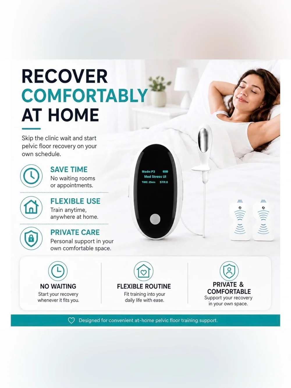 NIB - FDA Cleared Pelvic Floor Exercise Device for Women with Probe and Pads